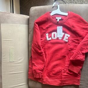 H&M Red mix Sweatshirt with 'LOVE' Design